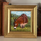 Grazing Donkey in a Field of Green