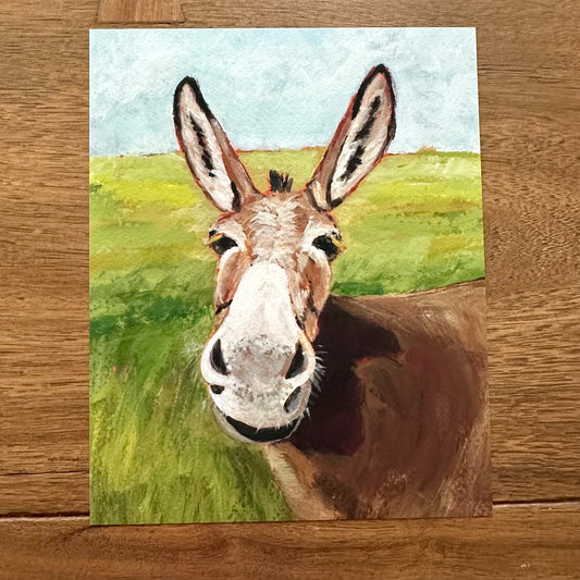 Print  “Up Close Donkey”