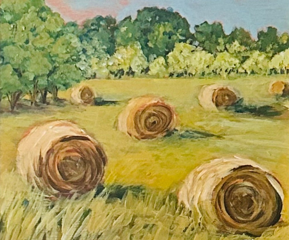Hay Bales in the Morning
