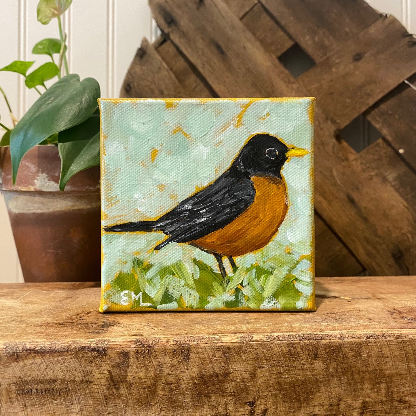 Robin Painting No. 3 (4x4")